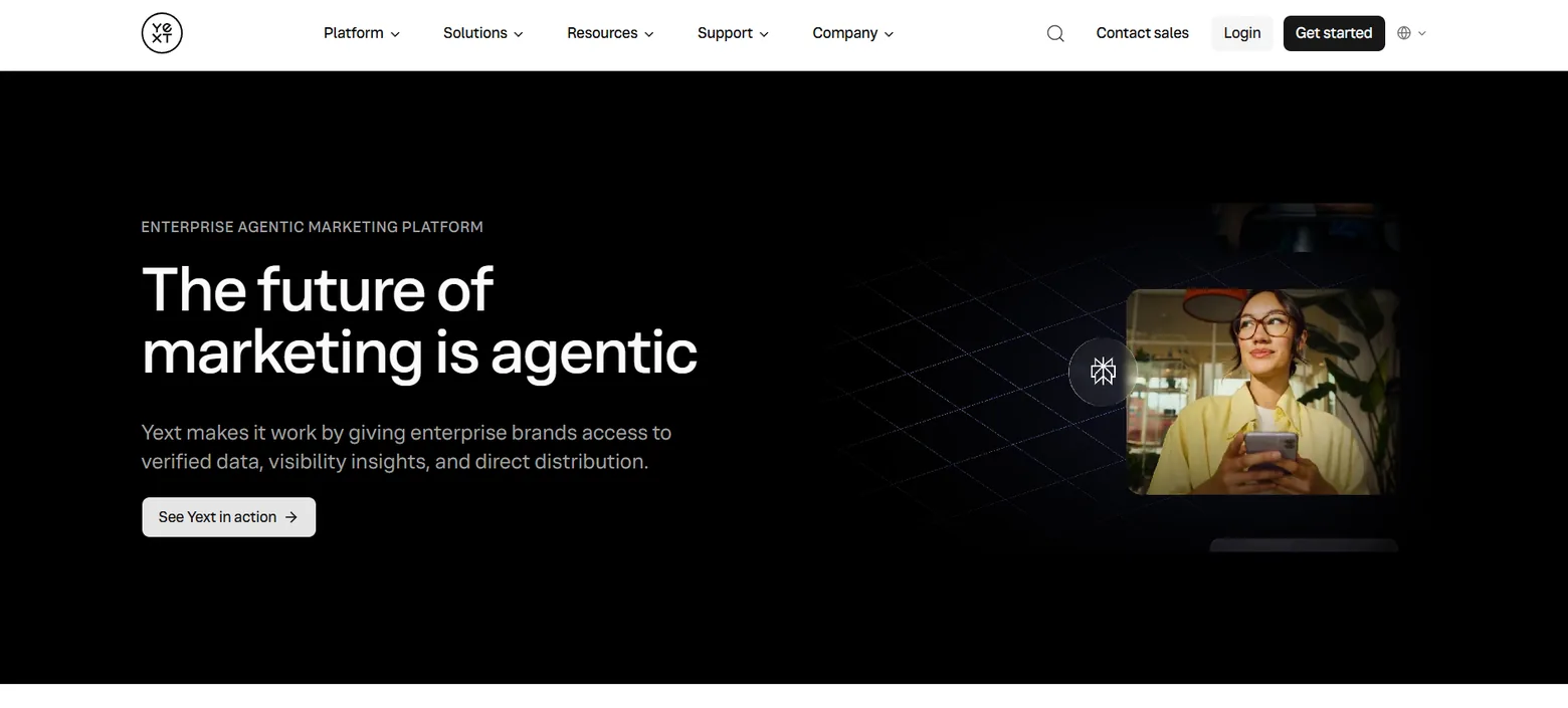 Yext homepage